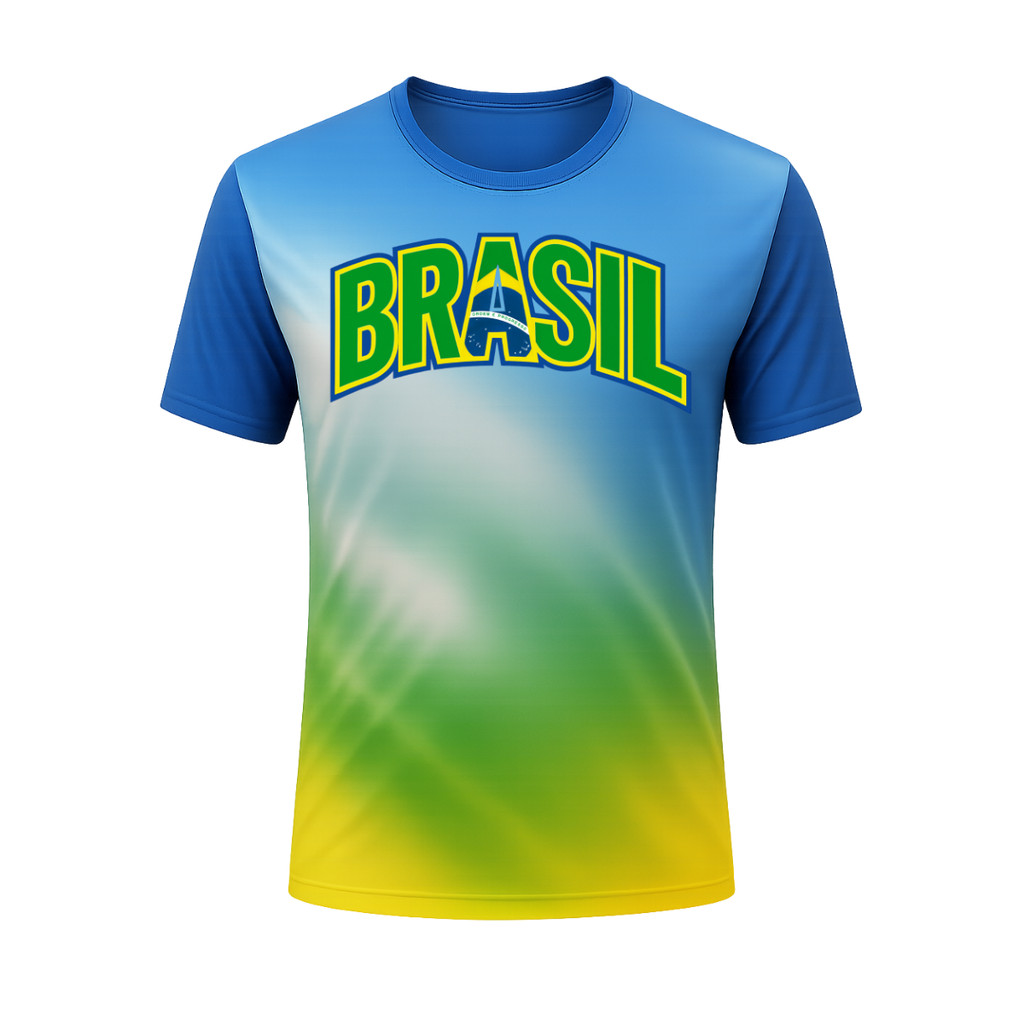 Camiseta Camisa Masculina do Brasil Dryfit Adulto Academia Treino futebol Estampado Copa doMundo