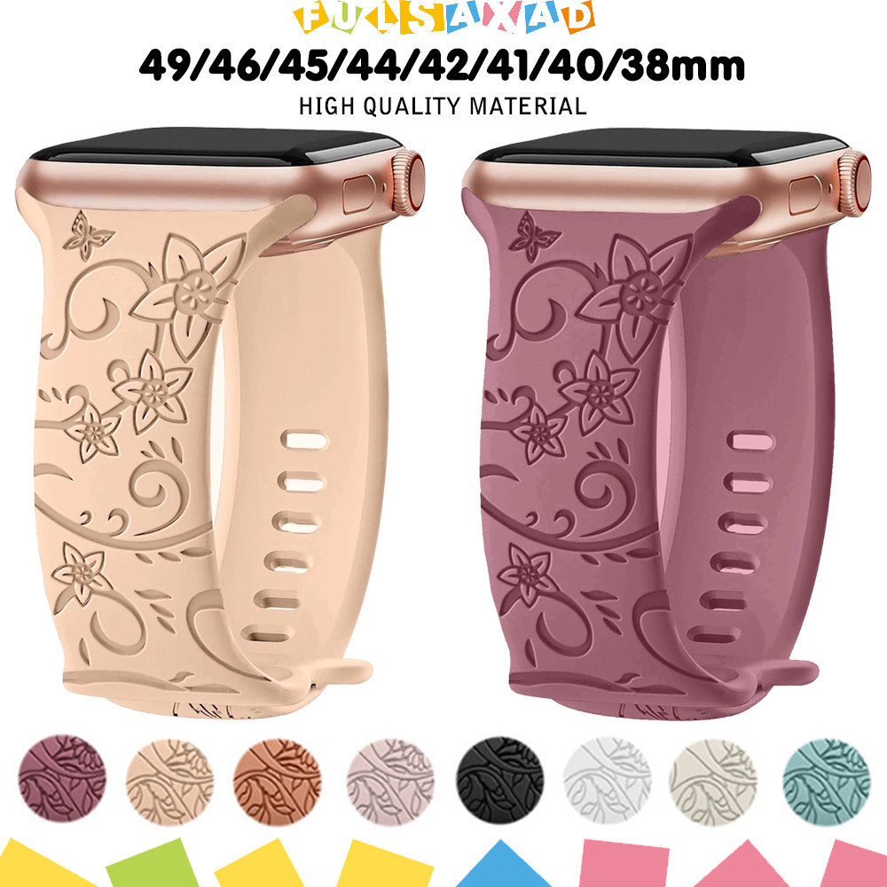 Pulseira De Strap Silicone Printed Para Apple Watch IWatch Ultra SE 3 2 Series 1