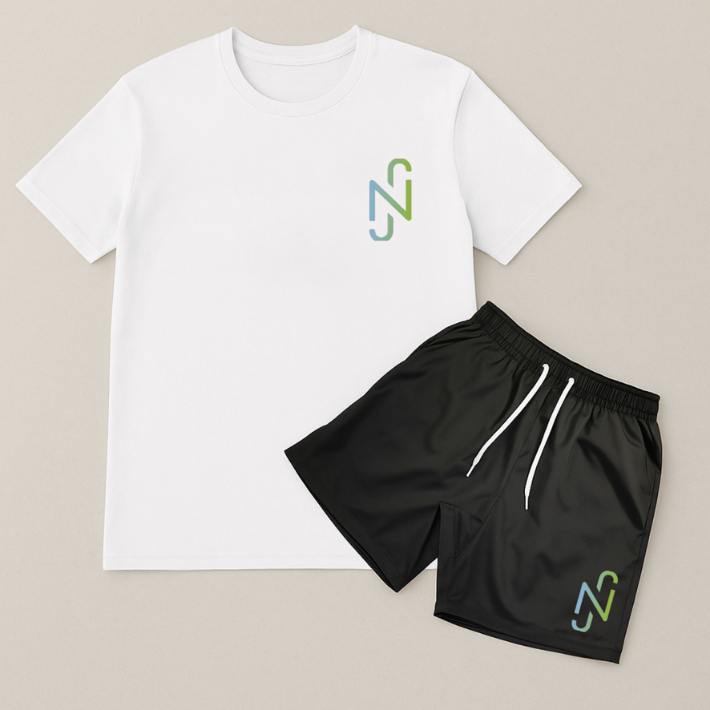 Conjunto Masculino Camiseta e Short Esportivo Academia Treino Fitness Leve Confortável