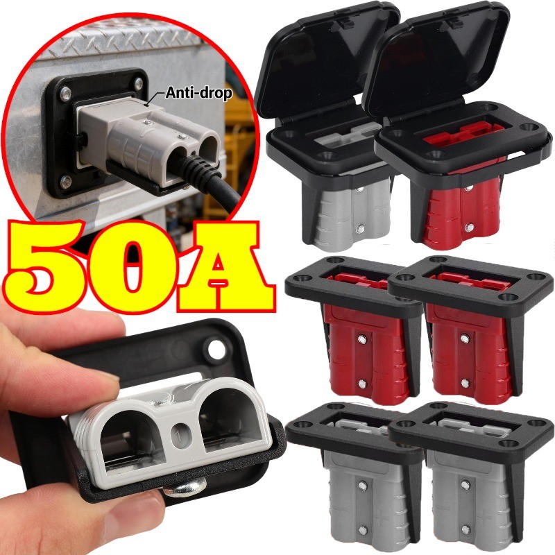 Conector Anderson 50A-Suporte De Instalação Integrado-Kit De Montagem De Painel Universal-Plugue De Conexão Rápida De Ba