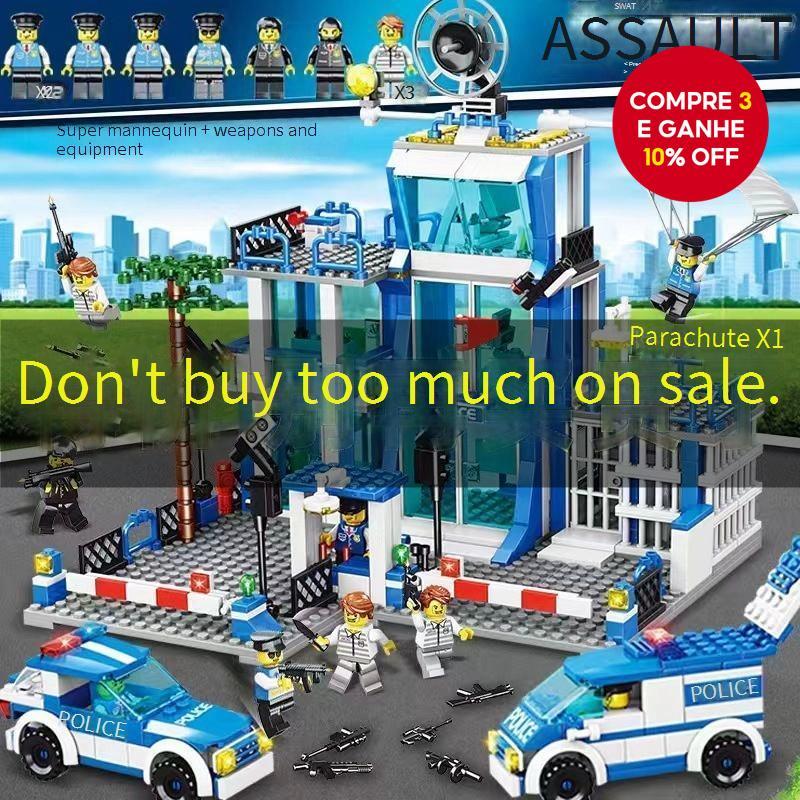 Conjunto De Blocos De Construção Da Delegacia De Polícia Cidade SWAT Veículo Militar Brinquedo Educativo Para Meninos An em Oferta na Shopee