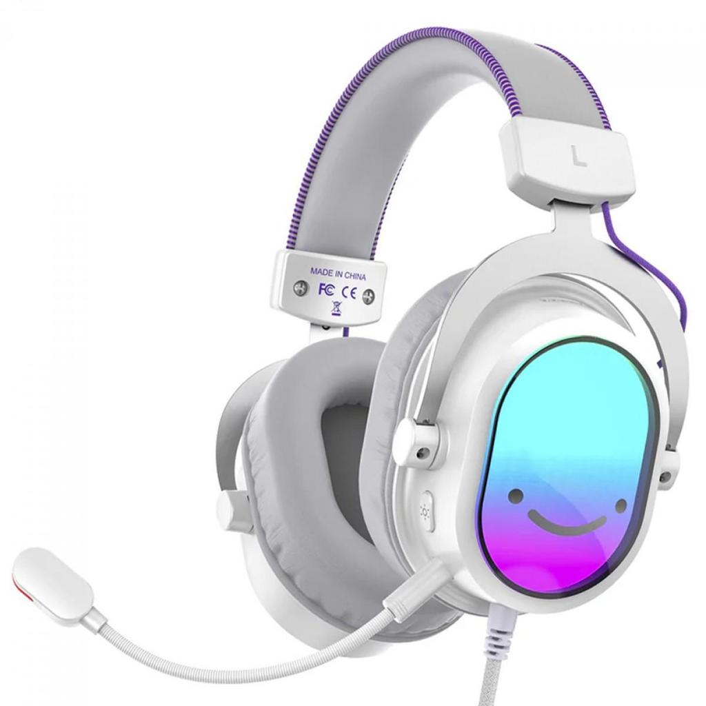 Headset Gamer Fifine Ampligame H16 7.1 Rgb Usb Branco