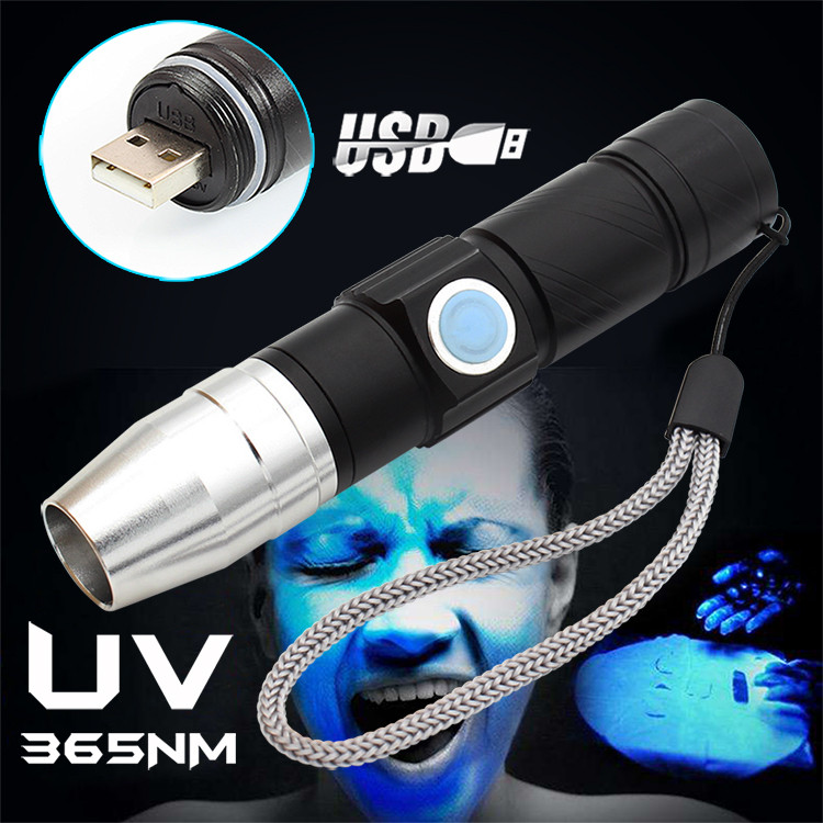 365nm luz roxa lanterna fluorescente agente detecção lâmpada avaliação âmbar Jade cigarro iluminação detecção De cigarro