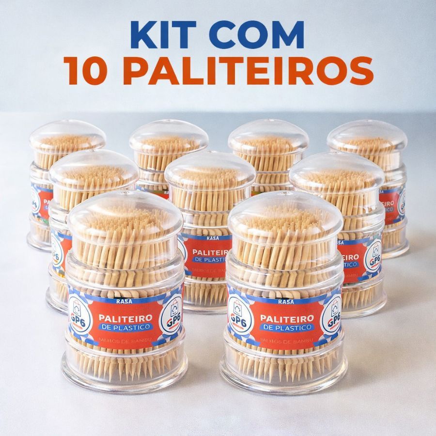Kit 10 Porta Paliteiro De Mesa Bar Petisco Porta Palito de Dente Festa