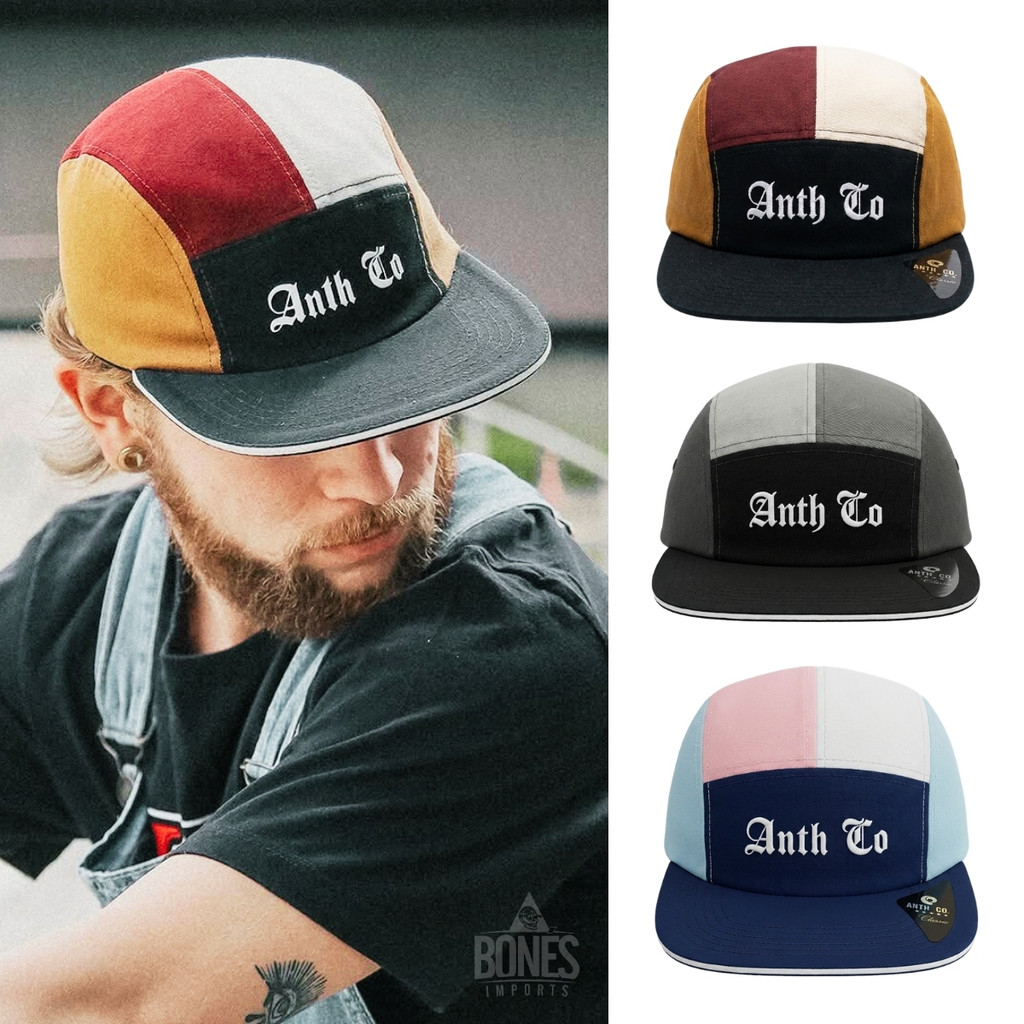 Boné Five 5 Panel BITA em Sarja Anth Co Aba Reta Ajustável Moda Streetwear Urbana Skater Hat Cap Top