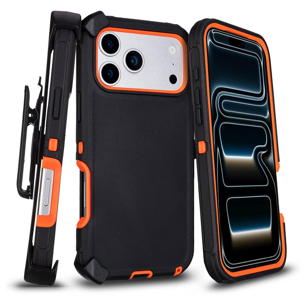 Capa Defender À Prova De Choque Com Clipe Para Cinto De Transporte iPhone Air 17E 16E 17 16 15 14 Plus 13 12 Mini 11 Pro