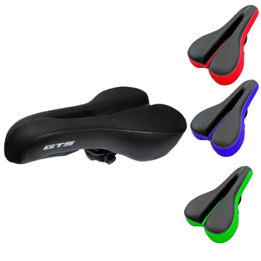 Banco de Bicicleta Sela Selim GTS/GTA Original MTB Vazado Preto c/ Carrinho em Oferta na Shopee