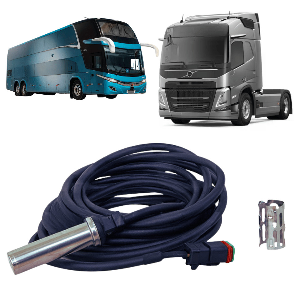 Sensor ABS Volvo Ônibus B7R B11R B12R Caminhão B5TL B6R B7L B8R B13R conector tipo B 2000/2025