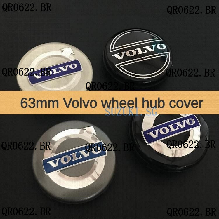 4 PCS 63mm Aplicável À Tampa Do Cubo De Roda Volvo S60 S90 XC40 XC60 V90 S40 S80L Logotipo Carro Centro De Pneus