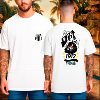 CAMISETAS T-SHIRT UNISSEX SANTOS TORCIDA TIMÃO FUTEBOL CLUBE em Oferta na Shopee