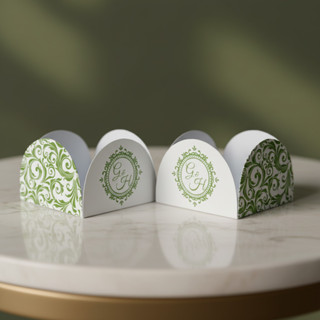 Forminhas Personalizadas Cor Verde Oliva  para Doces Para Aniversário ou Casamento em Oferta na Shopee