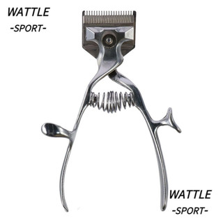 Máquina De Cortar Cabelo Manual WATTLE , Ferramenta De Corte De Tradicional Prateada De Aço Inoxidável , Barbeador Silen