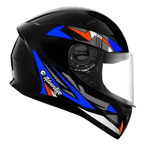Capacete Kids Adventure Infantil 54 Preto Azul Tifany