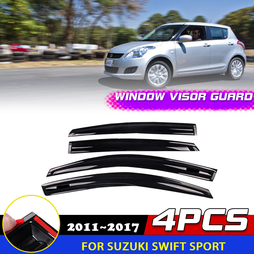 Viseira De Janelas Para Suzuki Swift 5 Portas Esporte 2011 ~ 2017 2012 Porta Defletor De Fumaça Guardas Capa Toldos Sol 