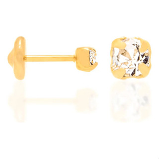 Brinco Infantil Banhado A Ouro 18k Com Zircônias Rommanel em Oferta na Shopee