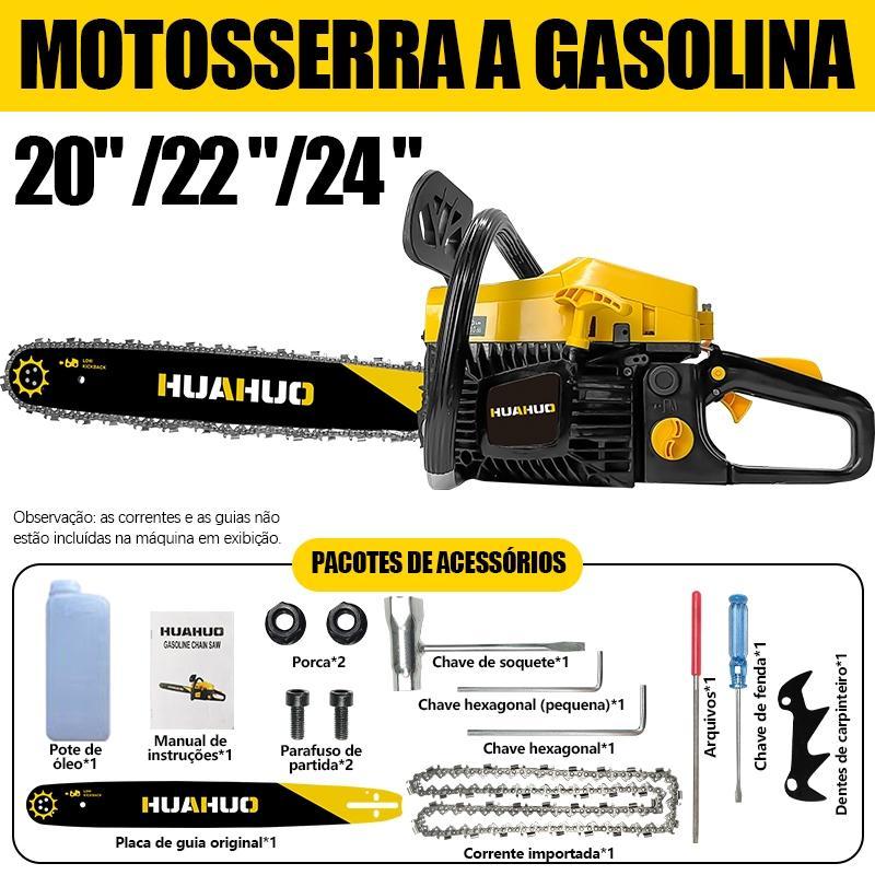 MOTOSSERRA A GASOLINA 52CC SABRE 20/22/24 POLEGADAS 55CM MOTO SERRA.