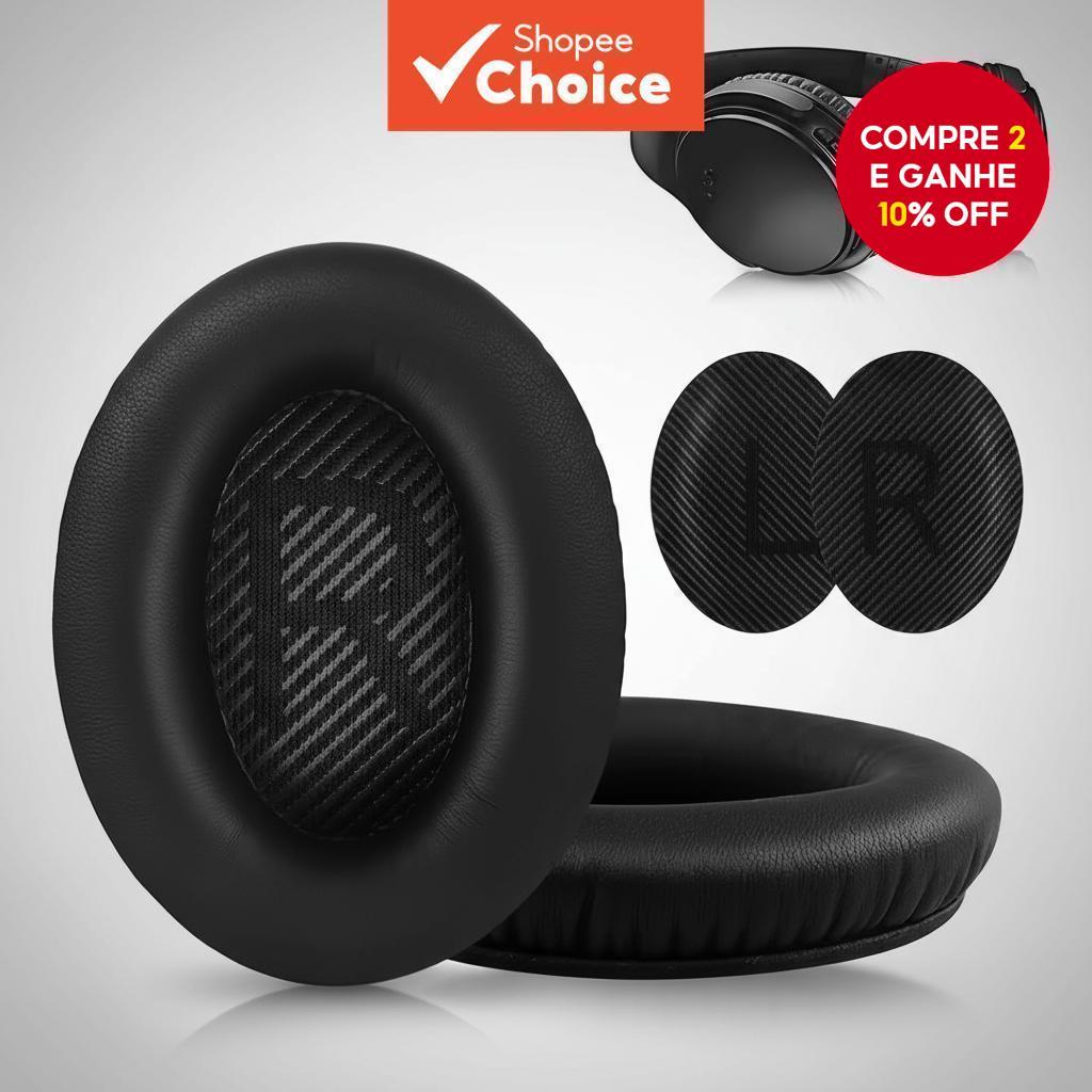 Almofadas de reposição para fones de ouvido BOSE QuietComfort 35 e QC35 II com espuma de memória.