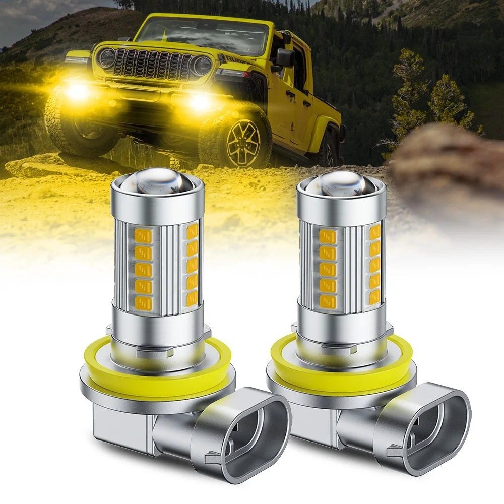 AUXITO 2 Pcs H11 LED Luz De Nevoeiro Canbus H8 H9 9006 HB4 H10 H16 (JP) Lâmpada Farol Automático Lâmpadas DRL Branco Ama