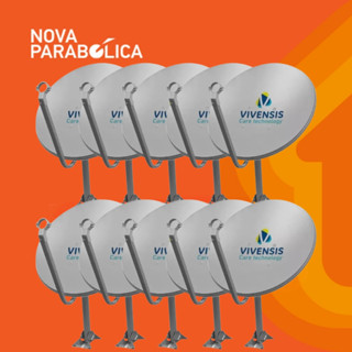 KIT NOVA ANTENA PARABÓLICA VIVENSIS BANDA KU COM 10 UNIDADES em Oferta na Shopee