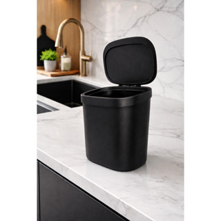 Lixeira cozinha para Pia 3,5L Com Tampa em 90 graus Preta em Oferta na Shopee