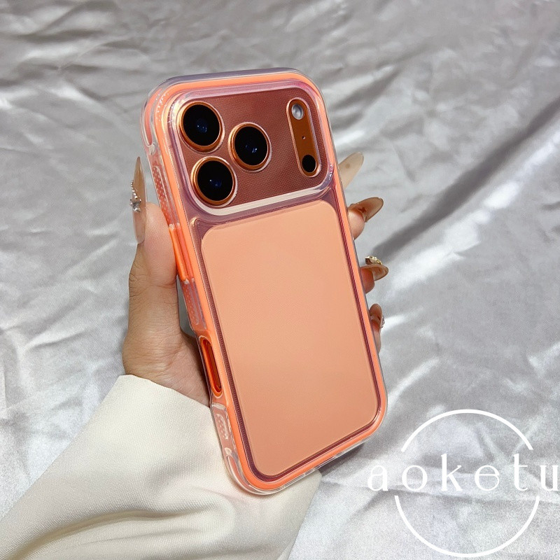 Borda De Cor Contrastante De airbag 2 Em 1 Adequada Para Capa De Telefone iPhone 17 Transparente Nova Protetora Antiderr em Oferta na Shopee