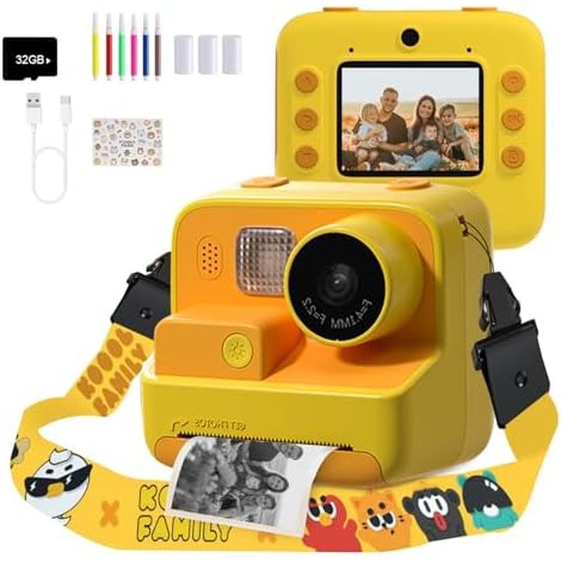 Impressão Instantânea Da Câmera Mafiti Kids , Digital De 48 Mp Selfie Vídeo 1080P Com Cartão TF 32G , Brinquedos , Prese