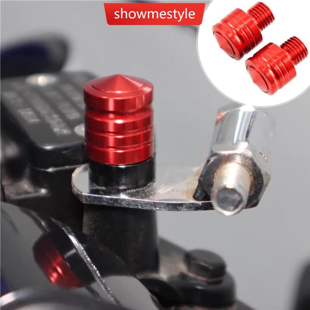 SMS 2 Pçs Motocicleta CNC Alumínio M8 M10 Espelho Retrovisor Buraco Plugues Parafusos Anti-Ferrugem Titular A7N8