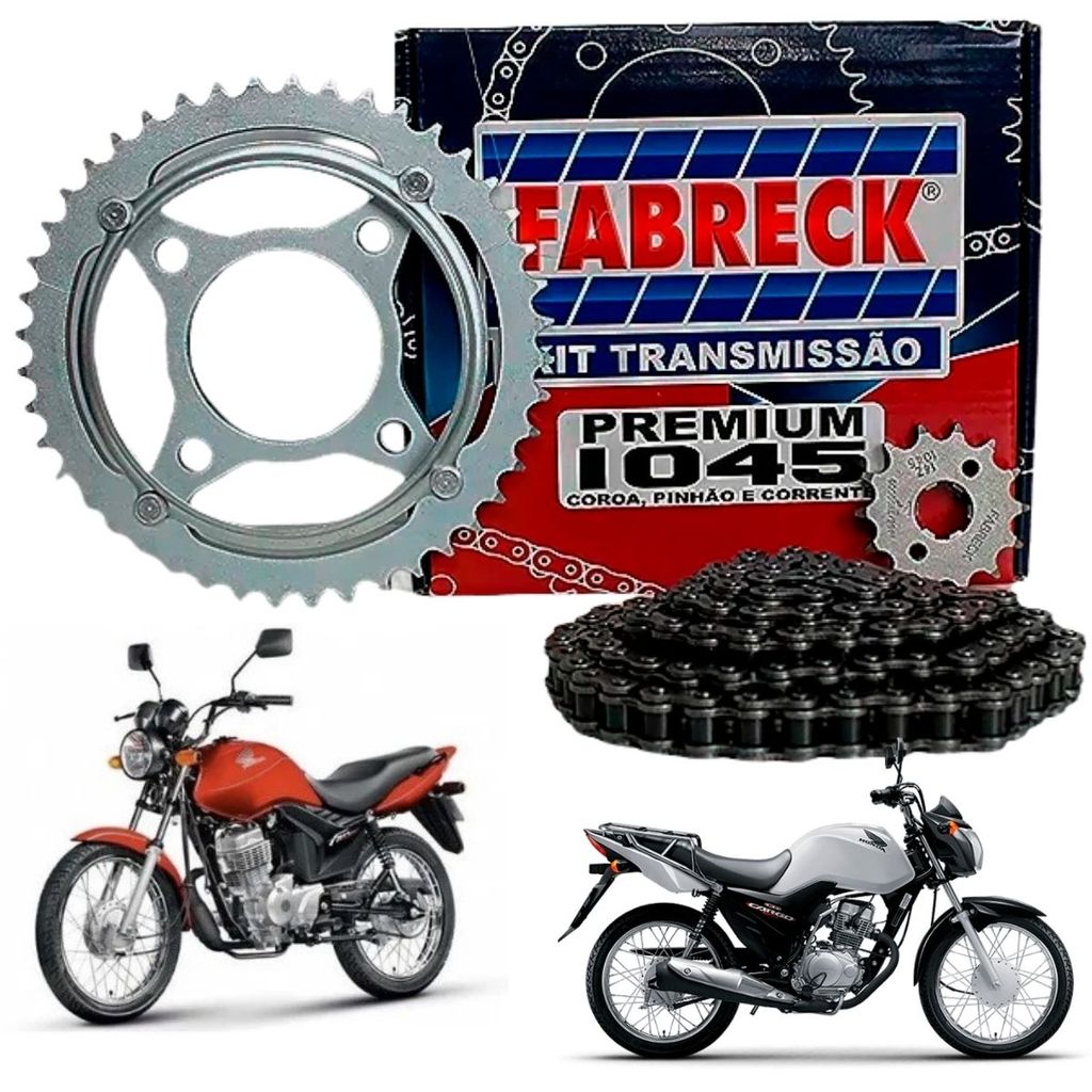 Kit Relacao Tracao Transmissao Cg Titan Fan 125 2009 2010 2011 2012 2013 Original
