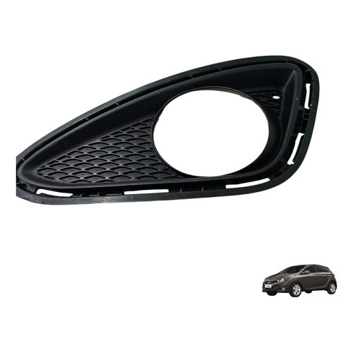 Grade Farol Milha Esquerda Hyundai Hb20 2013 2014 2015 Preto Esquerdo