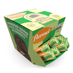 Bombom Zero Açucar Sem Glúten Chocolate ao Leite Recheado com Creme de Avelã Crocante Caixa 18 Unid 12g