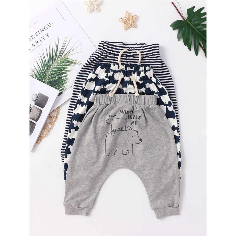 3 pares de comércio exterior meninos meninas bebês crianças bebê Harem calças primavera outono verão fino puro algodão s