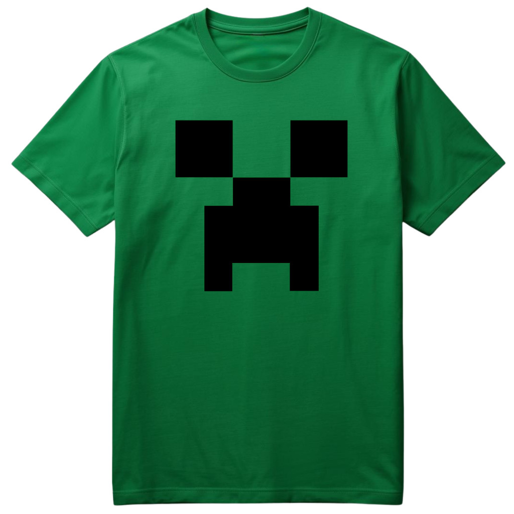 Camiseta Camisa Blusa Creeper Mob Monstro Mine Craft Jogo Game Quadrado Adulto Algodão