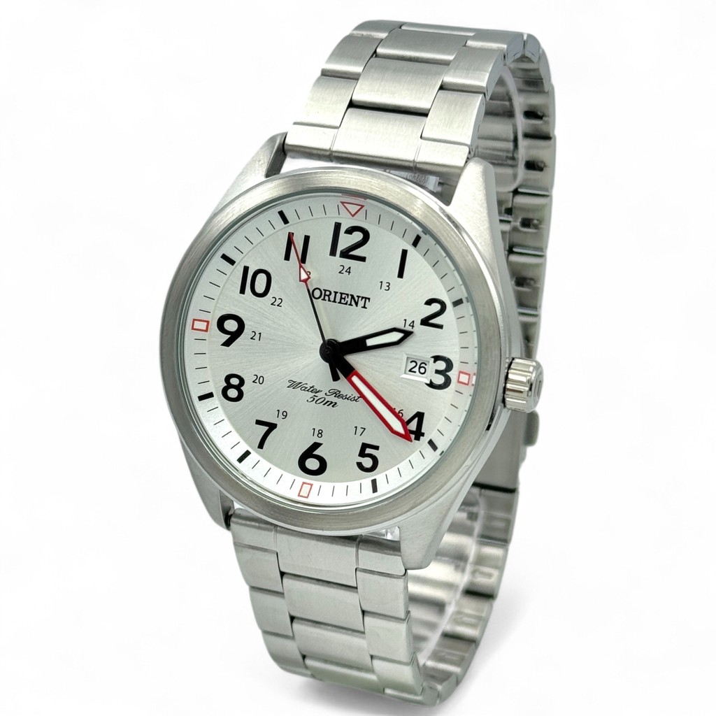 RELOGIO PULSO PRATA MASCULINO ORIENT MBSS1396S2SX