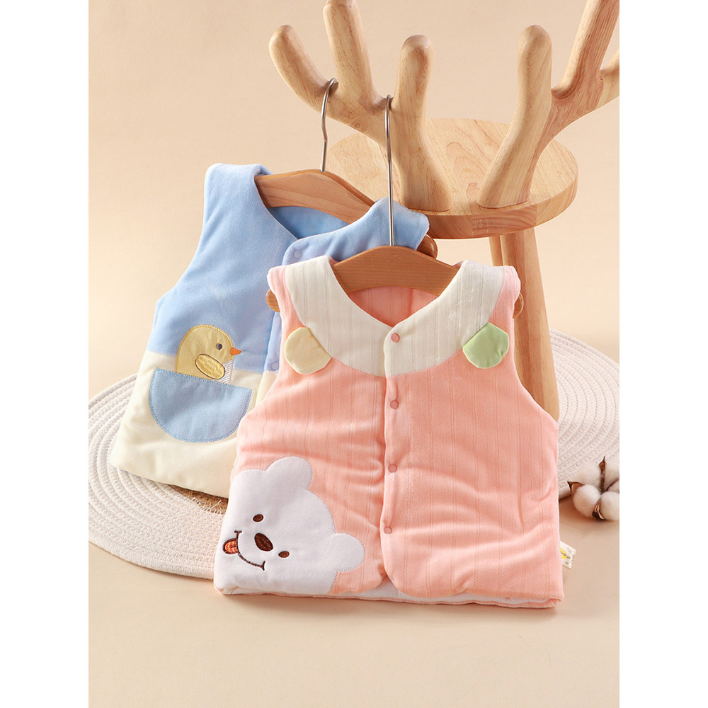 Colete bebê outono inverno estilo colete recém-nascido colete quente com algodão masculino feminino bebê primavera outon
