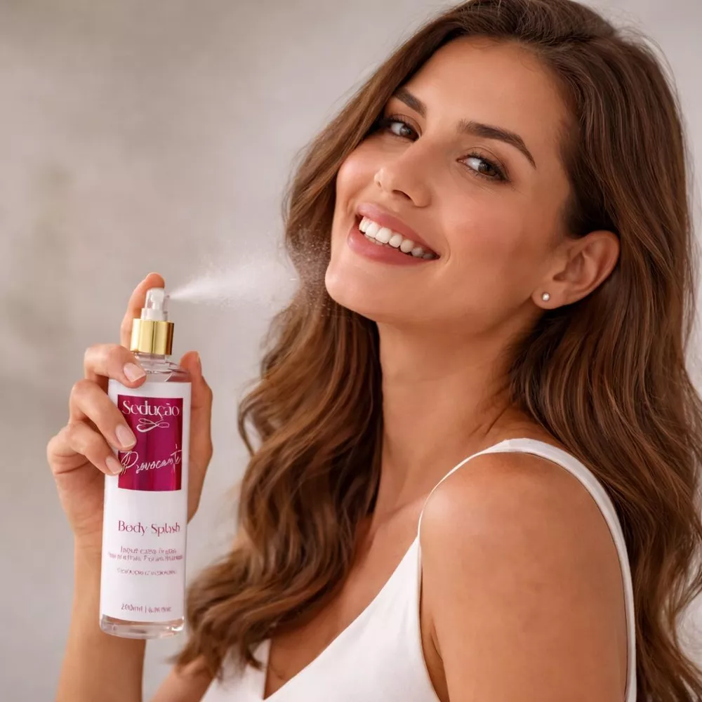 Body Splash Sedução Provocante 200ml Fragrância Frutada Floral Fixação Marcante Envio Imediato