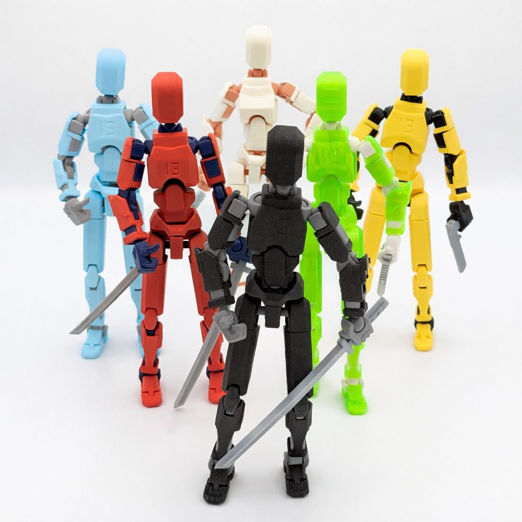 kit Boneco dummy 13 Articulado 3D + acessórios Kit Montar Robô C; Peças Decorativo Colecionável Geek