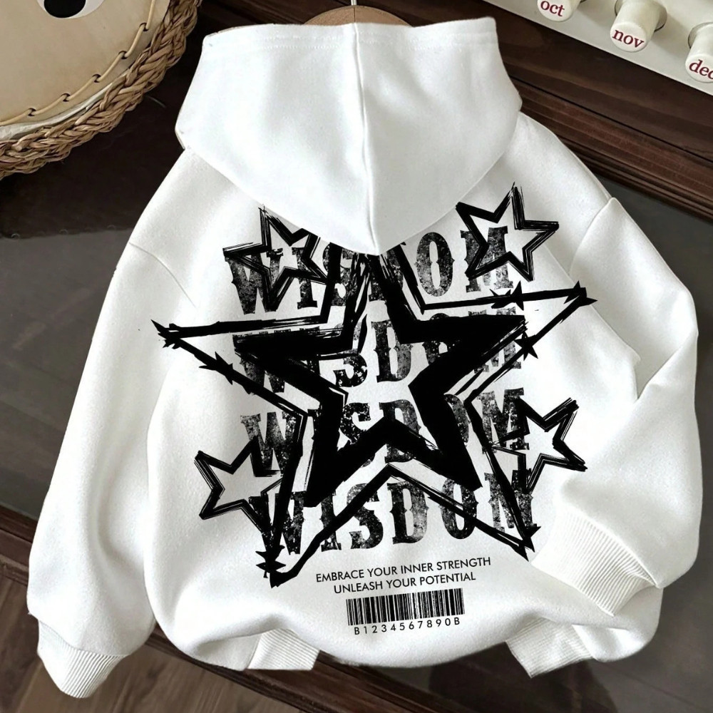 Moletom Blusa de Frio Premium Flanelado Canguru Tumblr Estrela Wisdom Aesthetic Streetwear