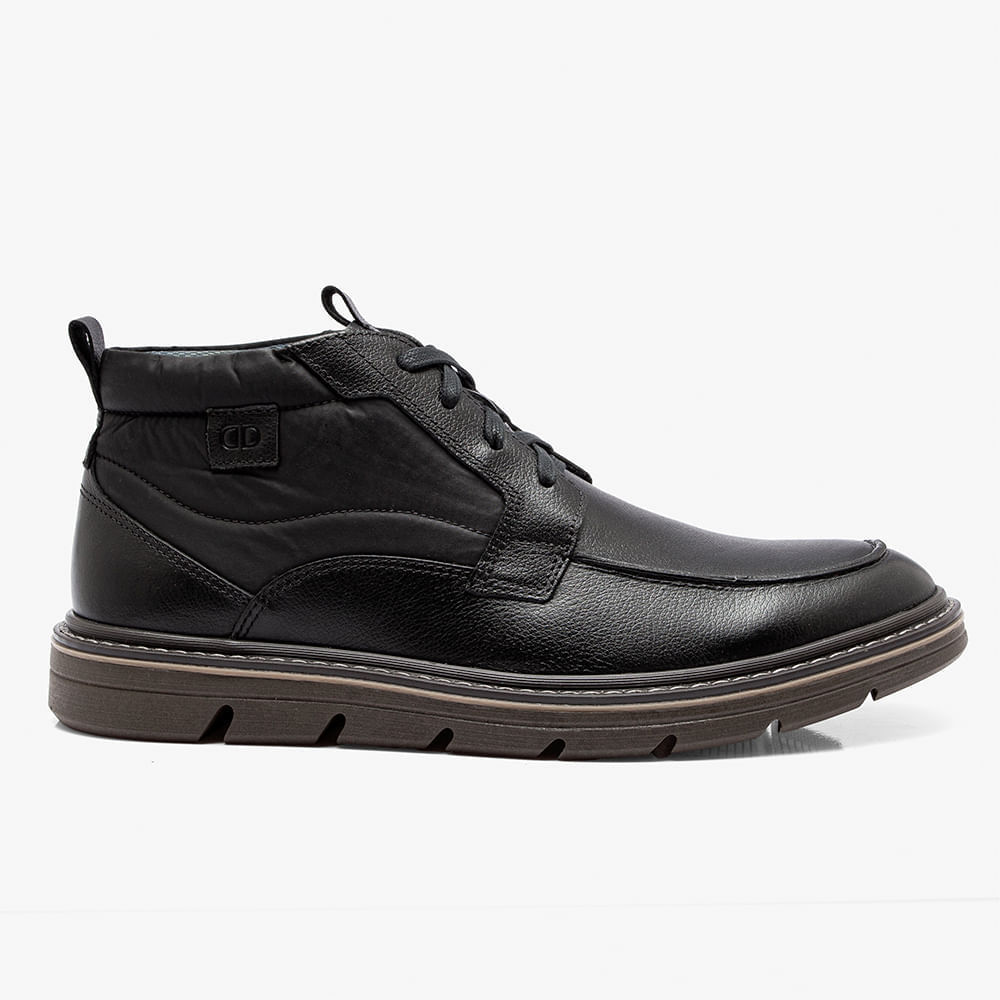 Bota Masculina Jeff Couro Preto em Oferta na Shopee