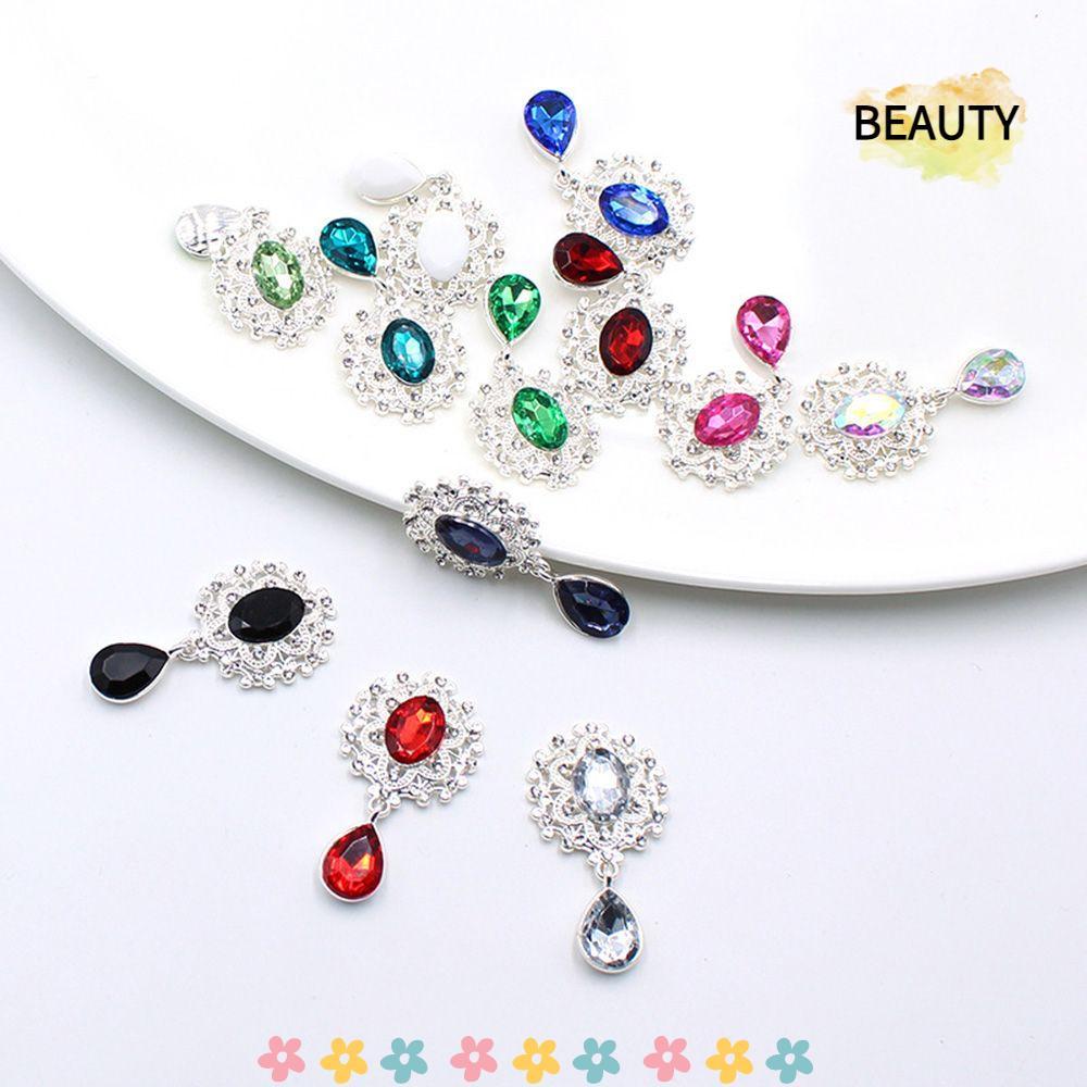 BEAUTYHOMEBR 10 Peças De Liga De Strass Para Vestuário Decorativo Gotas De Água Broche De Cristal Brilhante Pingente De 