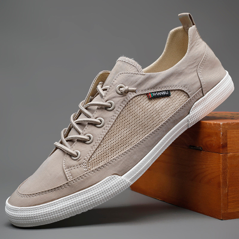 Sapatos de rede masculinos de verão velhos sapatos de pano de pequim sapatos masculinos sapatos esportivos casuais desli