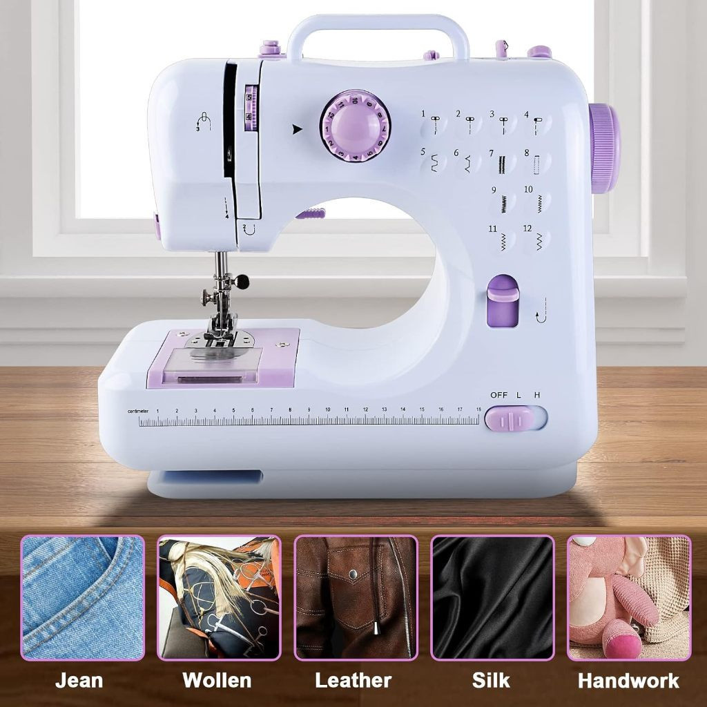 Máquina de Costura Mini 12 Pontos Doméstica