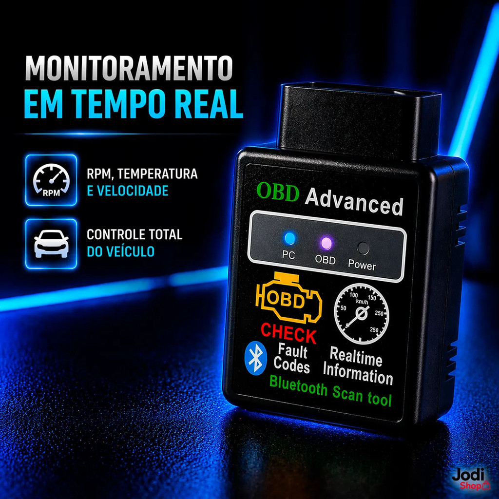 Scanner Automotivo Bluetooth OBD2 Diagnóstico Profissional Portátil
