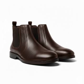 Bota Masculina Couro Legítimo Chelsea Vittal London Cano Curto Conforto Anatomica Café Preta em Oferta na Shopee