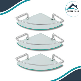 Kit 3 Prateleiras Porta Shampoo de Canto para Banheiro,Alumínio + Vidro, Antiferrugem, Suporte de Parede Organizador. em Oferta na Shopee