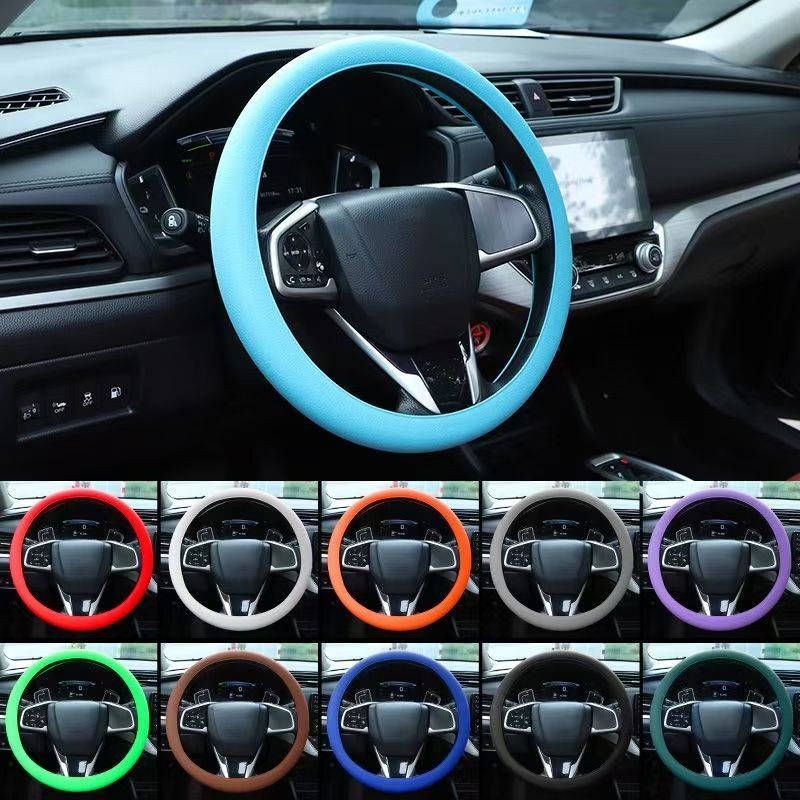Capa De Silicone Para Volante De Carro Multicolorida Antiderrapante 33-40CM Protetor Universal De