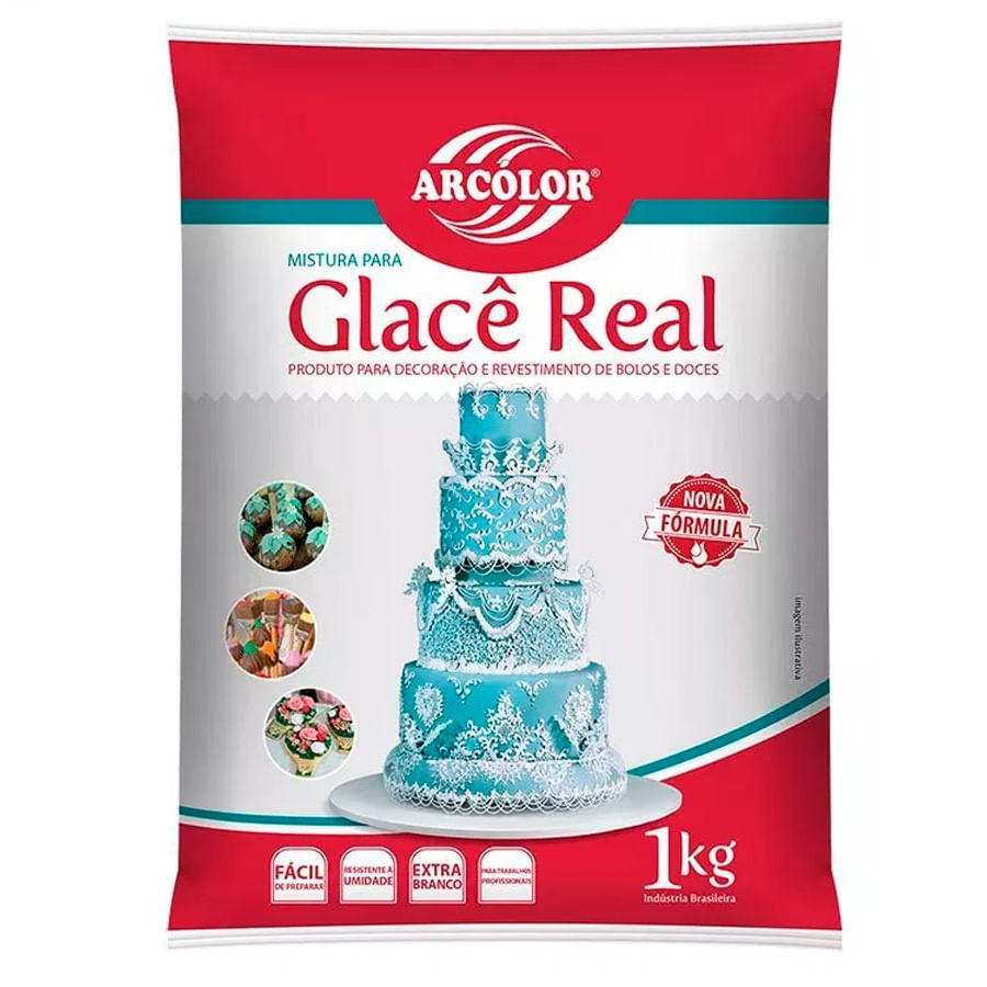Glacê Real 1kg Arcolor Decorações Confeitaria E Panificação