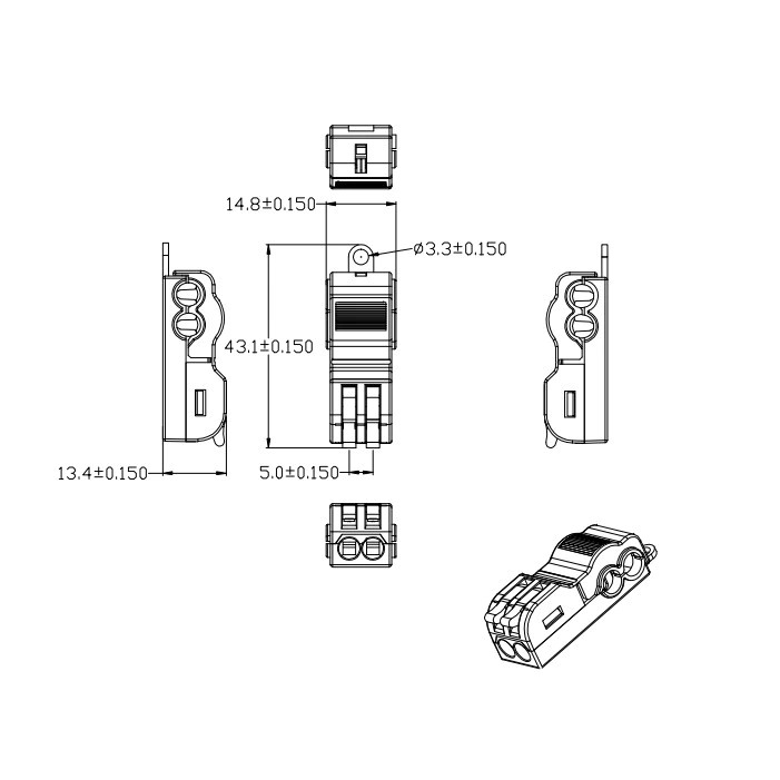 Detalhes do 05 Peças Conector Emenda de Fios Para Lampadas e Outros Afins de Baixa Amperagem