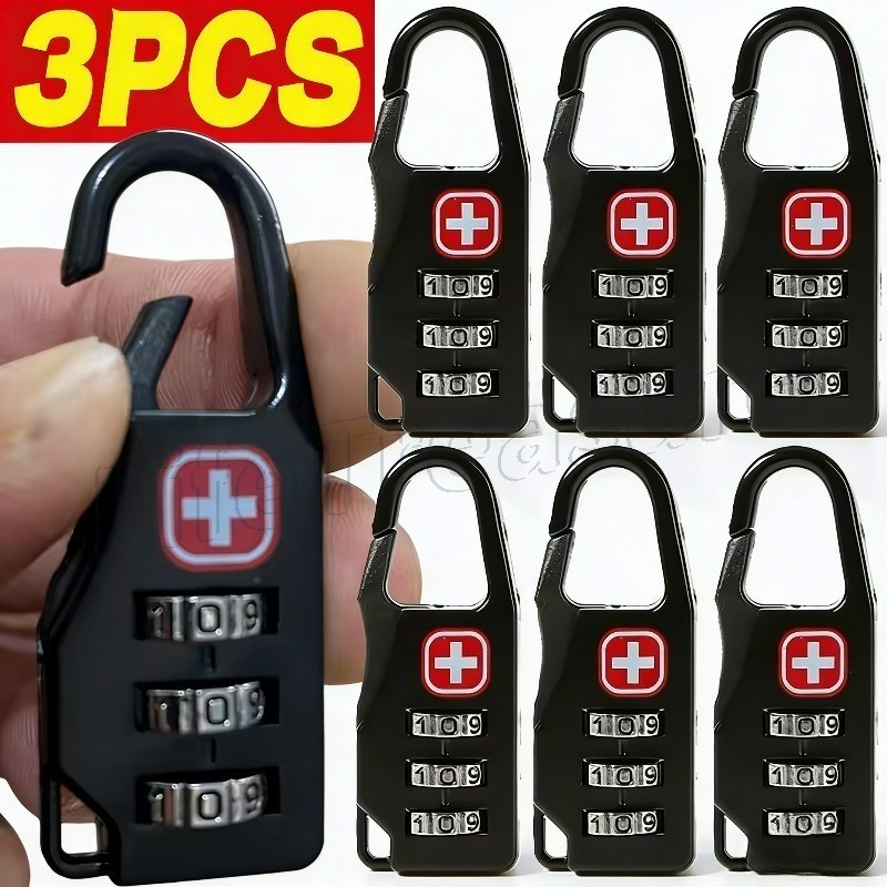 Bloqueio De Mochila De Bagagem De Viagem-Mini Número De Código De Combinação-Liga Portátil Antirroubo-Cadeado De-Para Bo