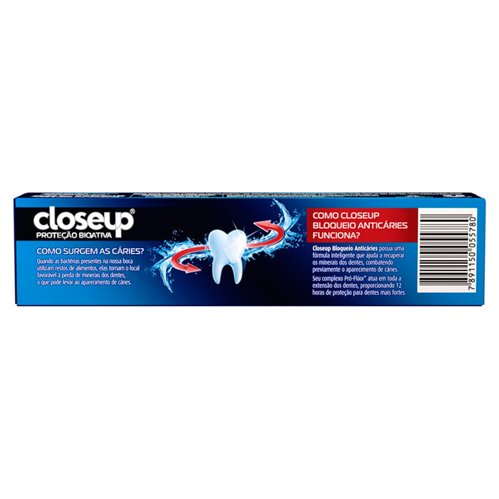 Detalhes do Creme Dental Close Up Proteção Bioativa Bloqueio Anticáries 70g