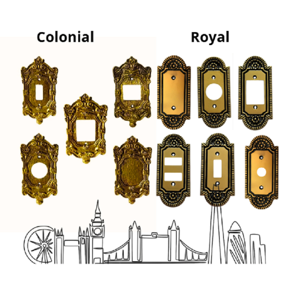 Espelho Colonial e Royal 4x2 para Interruptor Tomada Retro Antigo.